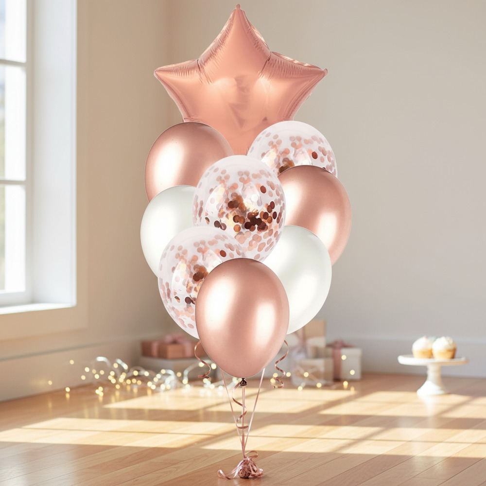 Set De Globos Decoración 9 Uds Estrella + Inflador - Imagen 17