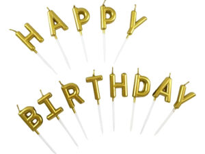 Velas Para Decoración Torta Frase Letras ( Happy Birthday )