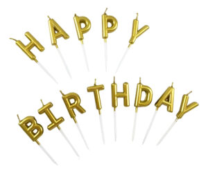 Velas Para Decoración Torta Frase Letras ( Happy Birthday )