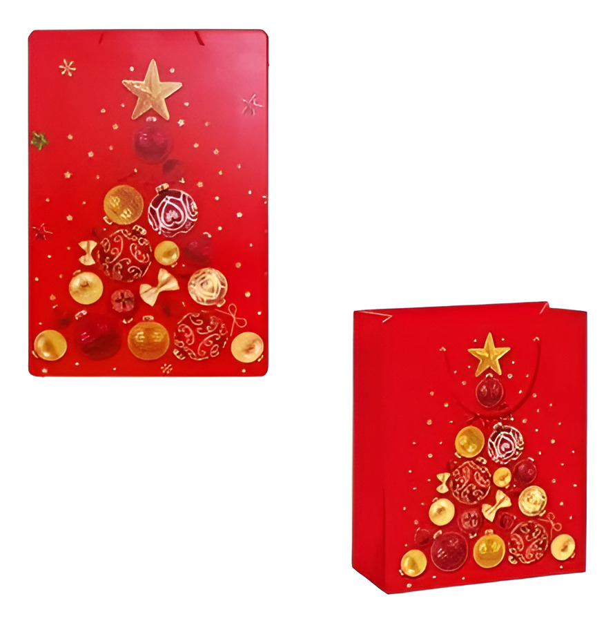 Bolsa Para Regalo Navideña Grande Xl 72cm Alto