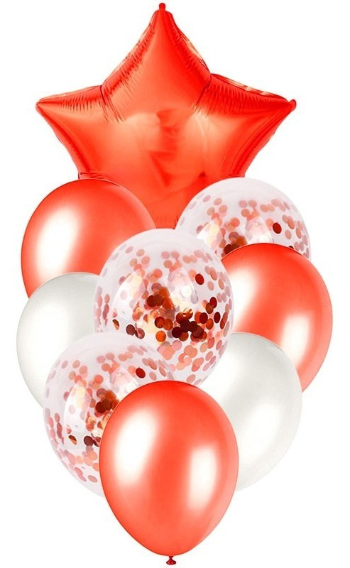 Set De Globos Decoración 9 Uds Estrella + Inflador - Imagen 20