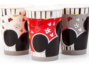 Pack 6 Uds Vaso De Cartón Con Diseño Mickey Mouse