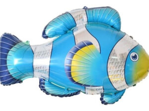 Globo Metálico Silueta Pez Payazo / Azul