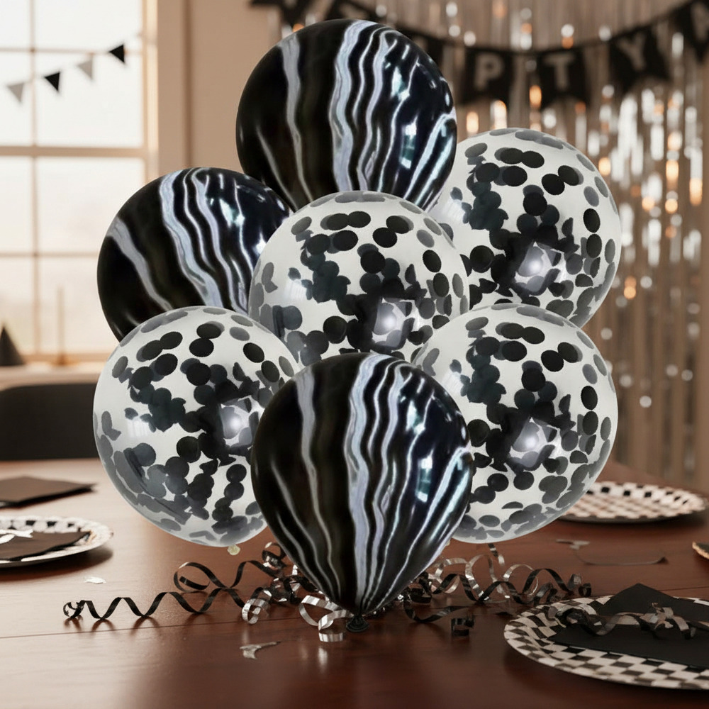 Pack 10 Uds Globos Látex Diseño Agata + Confeti - Imagen 4