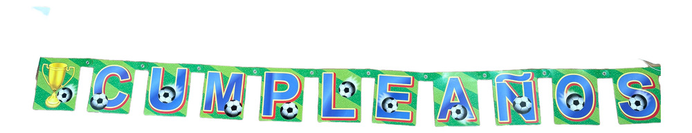 Guirnalda Feliz Cumpleaños Futbol - Imagen 4