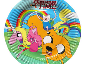 Pack 6 Uds Plato Pequeño Cartón / Diseño Hora Aventura