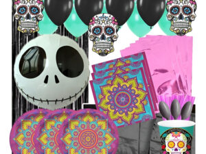 Set Decoración Fiesta + Globos + Catrina - Mandalas 12 Perso