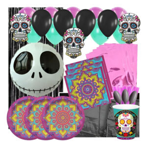Set Decoración Fiesta + Globos + Catrina - Mandalas 12 Perso