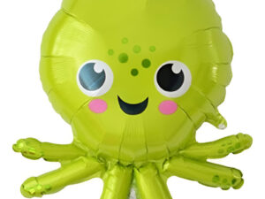 Globo Metálico Decoración Animal Silueta Pulpo Marino