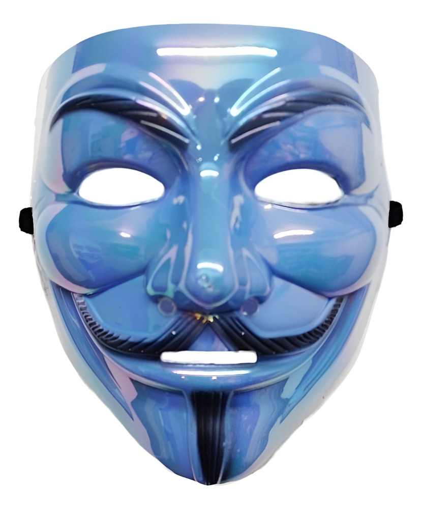 Mascara Para Tu Disfraz Anonymous Con Efecto Tornasol - Imagen 7