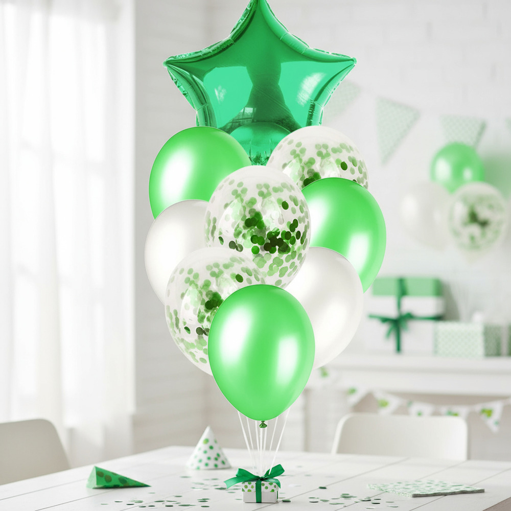 Set De Globos Decoración 9 Uds Estrella + Inflador - Imagen 5