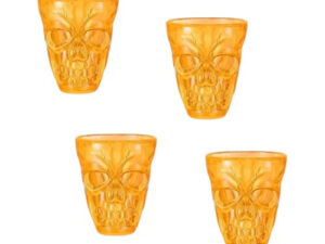 Pack 4 Uds Vaso Shot / Decoración Halloween Diseño Calavera