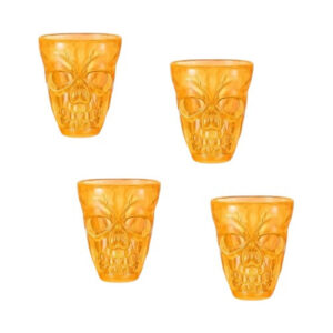 Pack 4 Uds Vaso Shot / Decoración Halloween Diseño Calavera