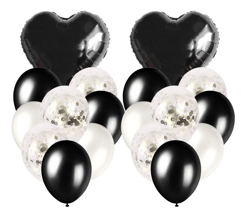 Pack 2 Uds Set De Globos Decoración Corazón + 2 Bases - Imagen 2