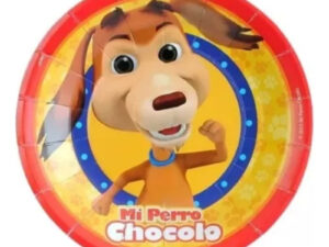Pack 6 Uds Plato Pequeño Cartón / Diseño Perro Chocolo