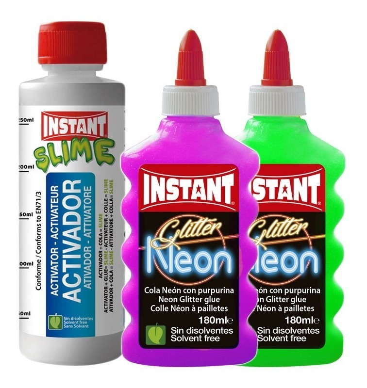 Kit Completo Para Crear Slime / Glitter / Neon / 360 Ml - Imagen 4