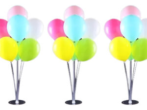 Pack 3 Uds Base Para Globos Transparente Capacidad 7 Globos