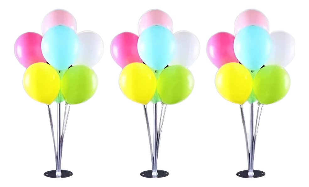 Pack 3 Uds Base Para Globos Transparente Capacidad 7 Globos