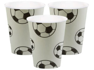 Pack 6 Uds Vaso De Cartón Con Diseño Pelota Futbol