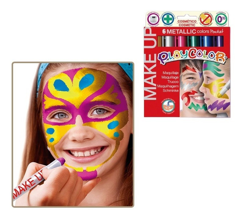 Pinta Caritas / Hipoalergénico / 6 Colores Tonos Metalizados - Imagen 2