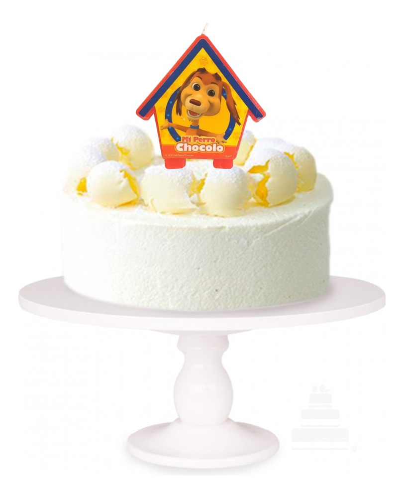 Vela Para Decoración De Torta Con Motivo Mi Perro Chocolo - Imagen 2