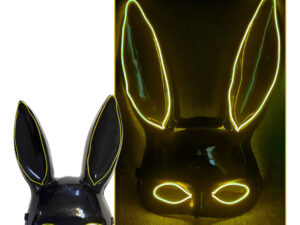Mascaras De Conejo Negra / Para Tu Disfraz Halloween Con Luz