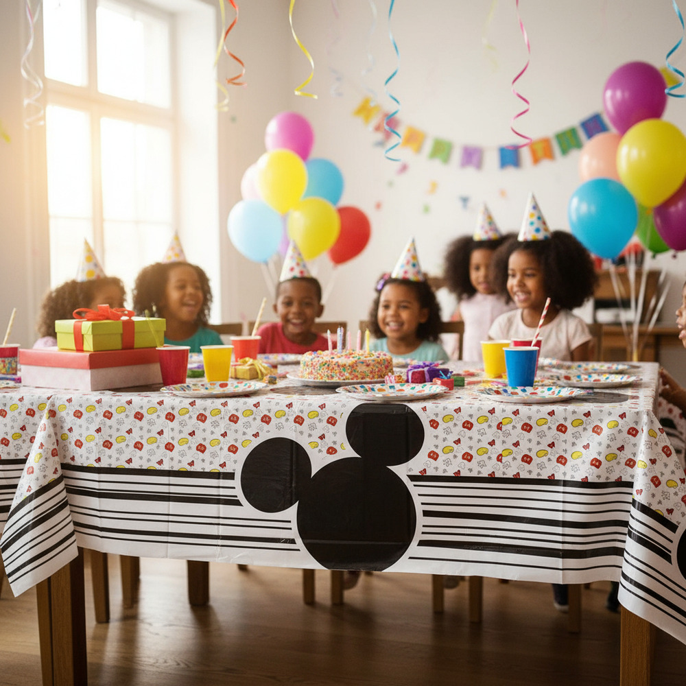 Mantel Plástico Decoración Rectangular Motivo Mickey Mouse - Imagen 3