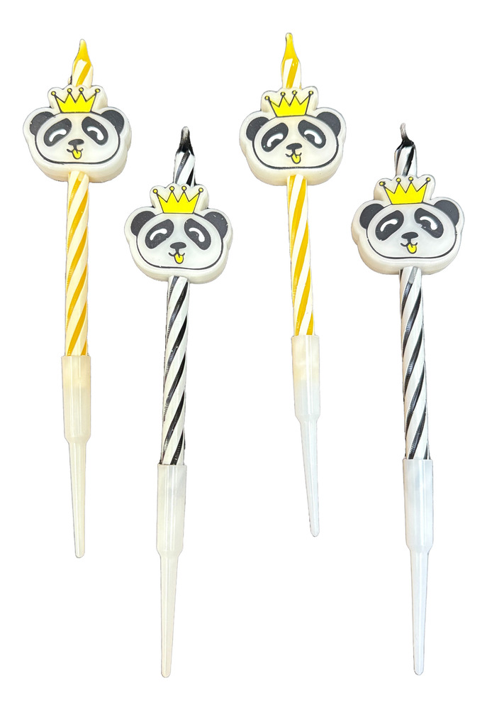 Vela Decoración Torta Panda Corona - Imagen 2