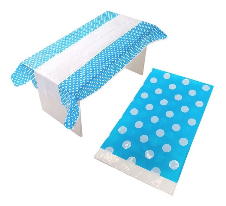 Mantel Plástico Para Decoración De Mesa Rectangular Puntos - Imagen 4