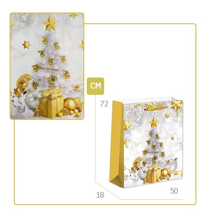 Bolsa Para Regalo Navideña Grande Xl 72cm Alto - Imagen 4