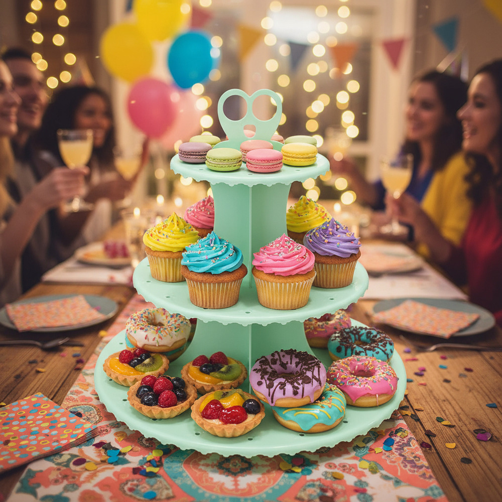 Base / Pedestal / Soporte Para Postres Cupcakes 3 Niveles - Imagen 9