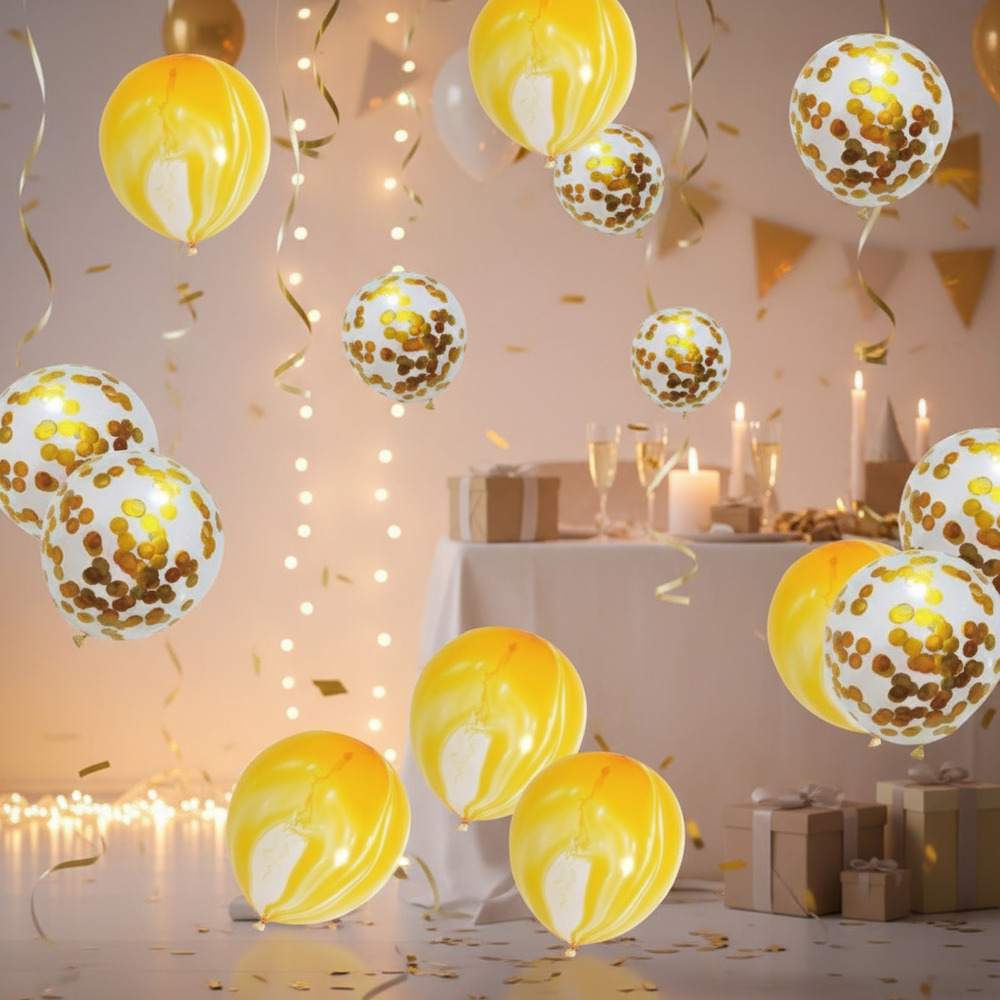 Pack 10 Uds Globos Látex Diseño Agata + Confeti - Imagen 6