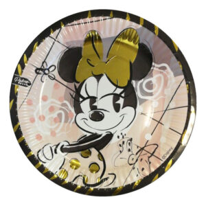 Pack 6 Uds Plato Pequeño Cartón / Minnie Juvenil Retro