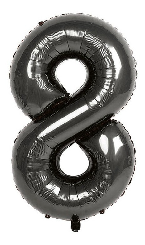 Globo En Forma De Numero - Altura - 76 Cm / Negro - Imagen 8