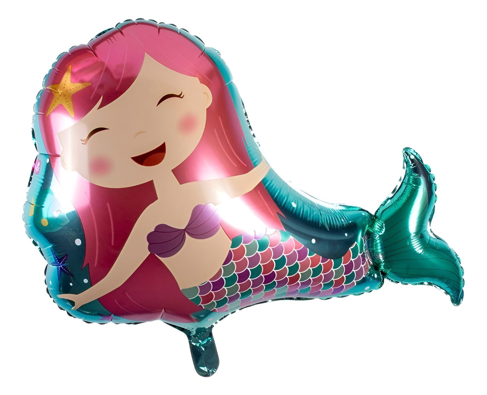 Globos Metálico Silueta Sirena