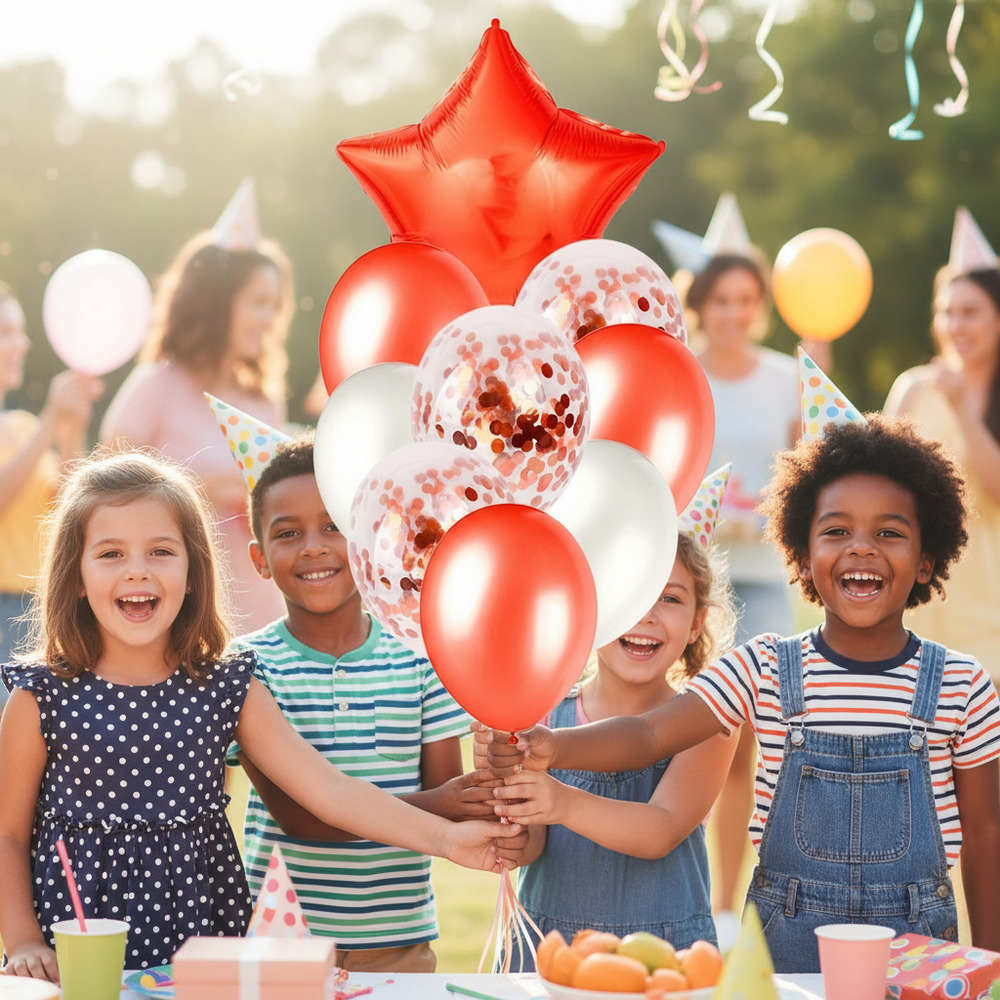 Set De Globos Decoración 9 Uds Estrella + Inflador - Imagen 21