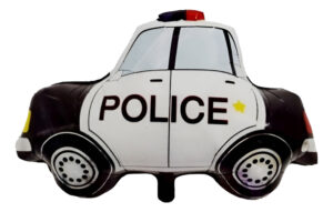 Globo Metálico Con Forma De Auto Patrulla De Policía