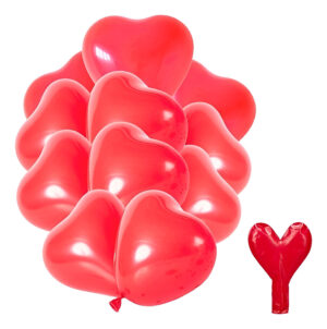 Pack 20 Uds Globos Decorativos De Látex Con Forma De Corazón