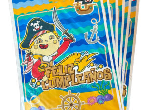 Bolsas Para Dulces Cumpleaños De Pirata (pack 6u)