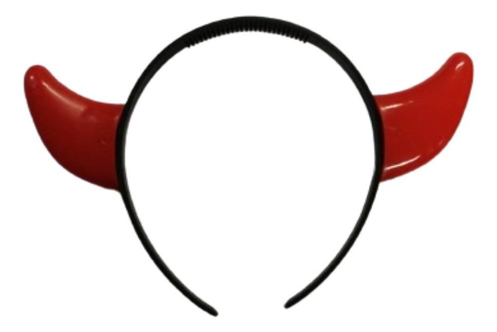 Cintillo Diablo Con Luz Fluor / Decoración Halloween Fiesta