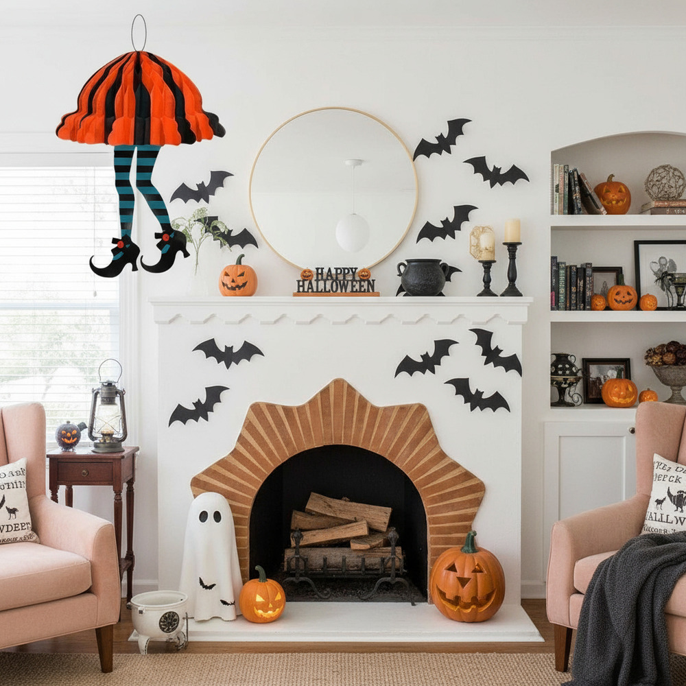 Adorno Para Decoración / Halloween / Silueta Bruja Tacón - Imagen 3