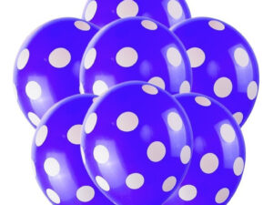 Set Globos Decoración 25 Uds Con Lunares ( Puntos Blancos )