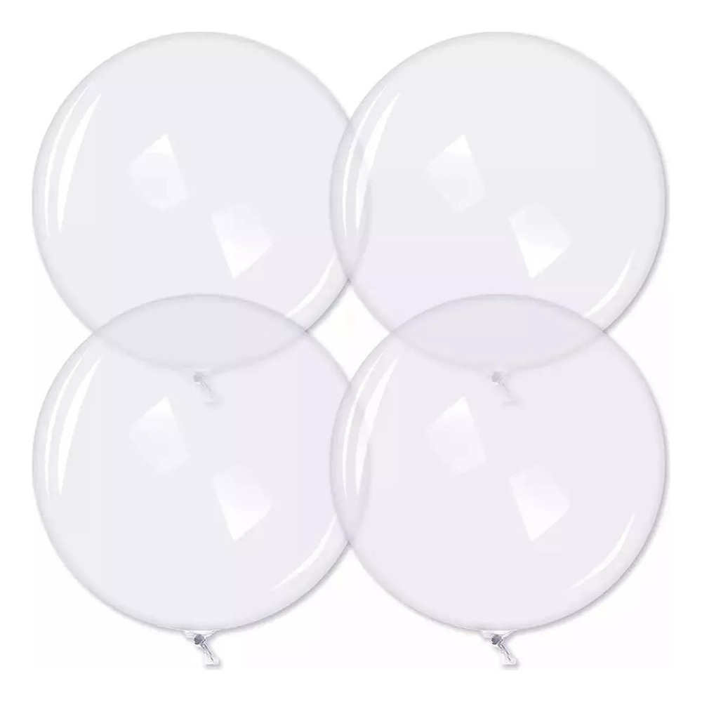 Pack 4 Uds Globos Burbujas Transparente De 45cm / Decoracion