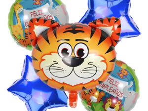 Set Globos Decoración 5 Uds Animales Círculos - Estrellas