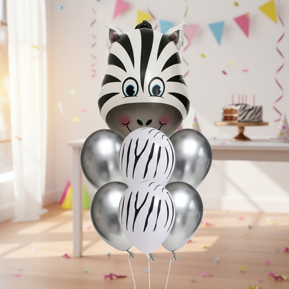 Set De Globos Decoración 7 Uds Personajes Animales - Imagen 2