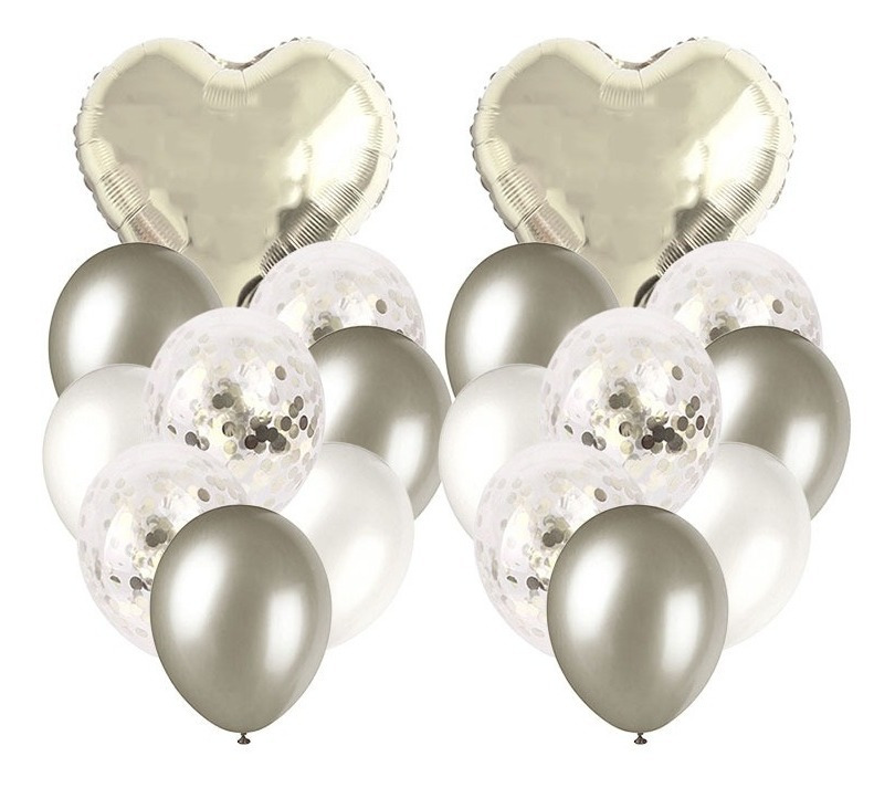 Pack 2 Uds Set De Globos Decoración Corazón + 2 Bases - Imagen 10