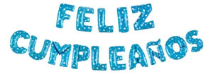 Globos Feliz Cumpleaños 15 Uds Azul Estrellas 40cm Metalizados Helio