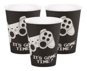 Pack 6 Uds Vaso De Cartón Con Diseño Game Videojuegos