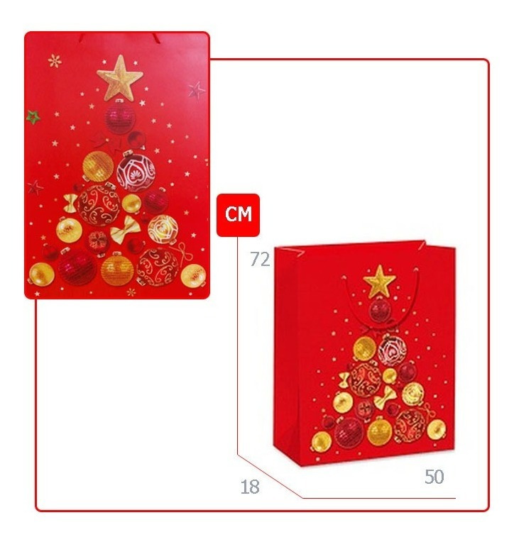 Bolsa Para Regalo Navideña Grande Xl 72cm Alto - Imagen 2