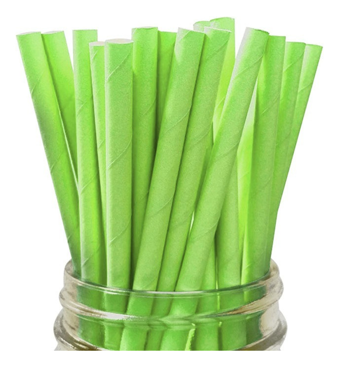 Pack 24 Uds Bombillas De Papel Con Diseños Unicolor - Imagen 7